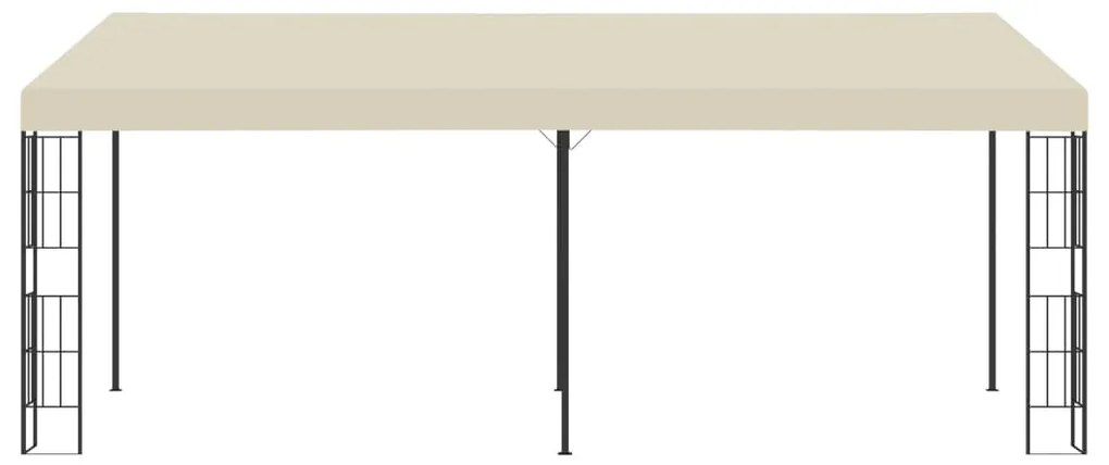Gazebo de montagem na parede 3x6 m tecido creme