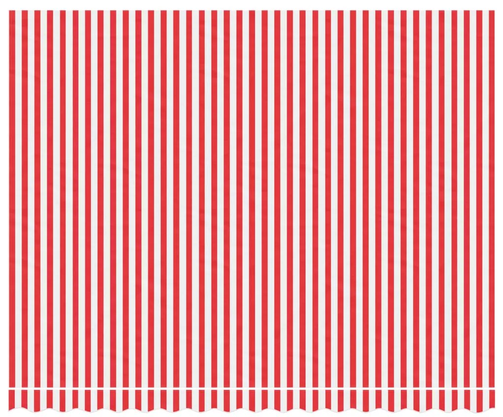 Tecido de substituição p/ toldo 4x3 m riscas vermelho/branco