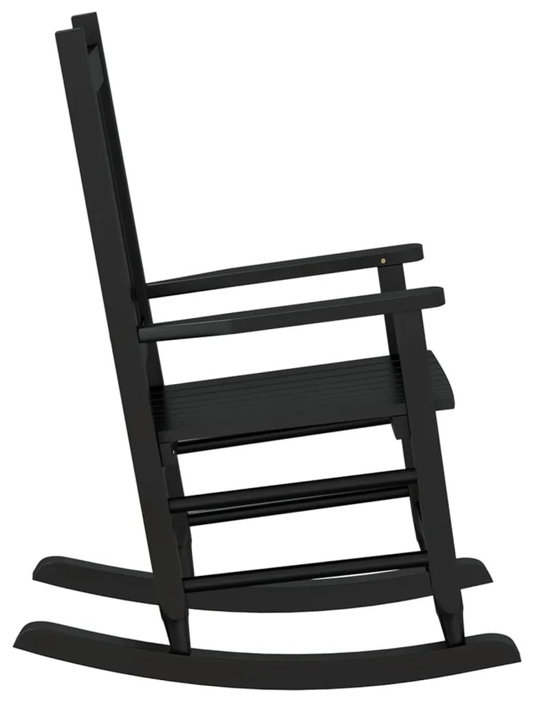 Cadeiras de baloiço infantis 2 pcs álamo maciço preto