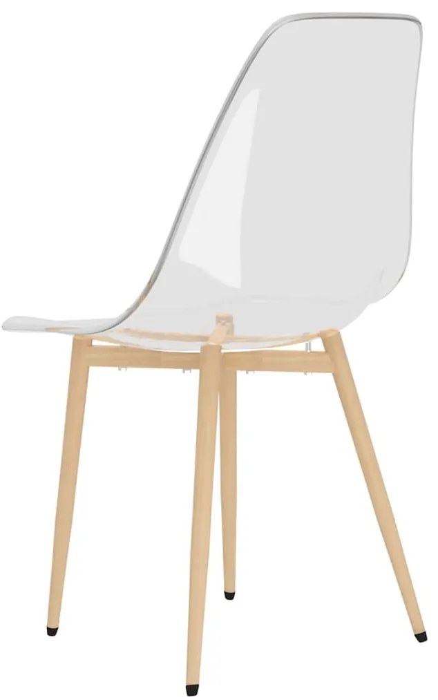 Cadeiras de jantar 6 pcs PET transparente