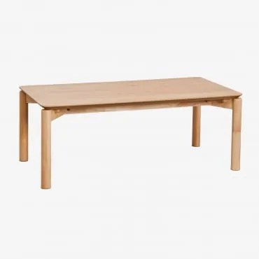 Mesa De Centro Retangular 120x60 Cm Em Mdf Com Folha De Carvalho Munden Castanho Roble - Sklum