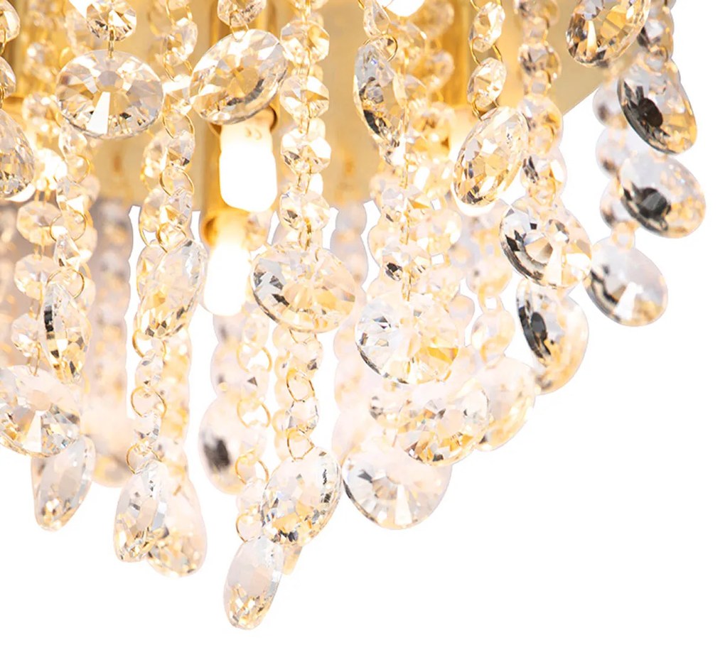 LED Candeeiro de teto inteligente dourado com vidro incl. 6 Wi-Fi G9 - Medusa Art Deco,Clássico / Antigo