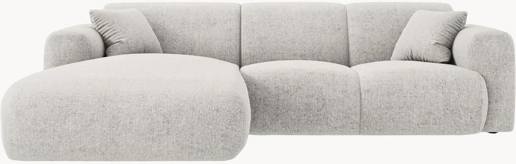 Sofá de canto em chenille Nolio