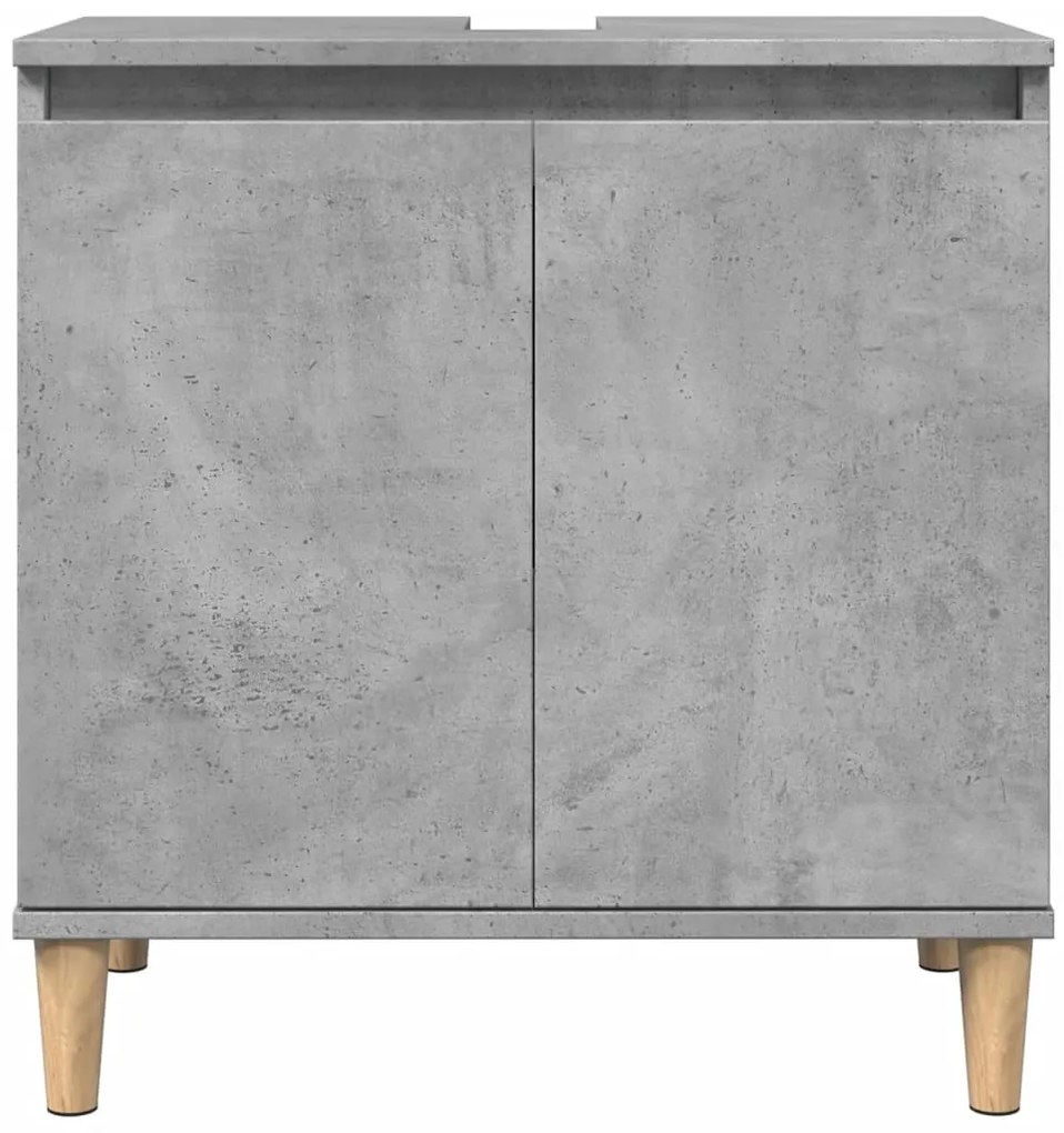 Móvel p/ lavatório 58x33x60 cm derivados madeira cinza cimento