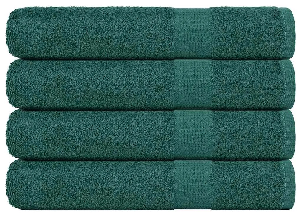 Toalhas 4 pcs 100x200 cm 360 gsm 100% algodão verde