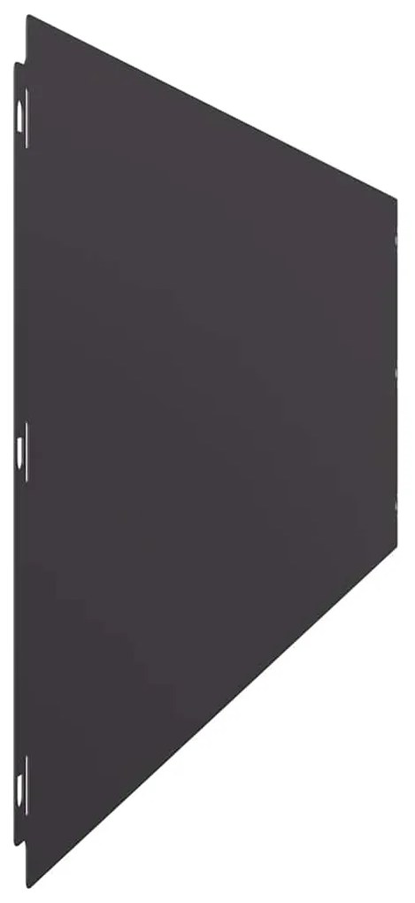 Orlas de relvado 10 pcs preto 25x103 cm aço laminado a frio