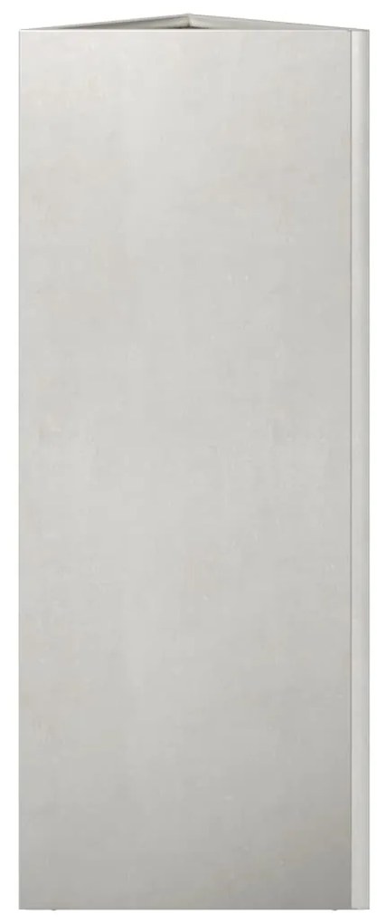 Vaso/floreira jardim 2 pcs triangular 30x26x75cm aço inoxidável