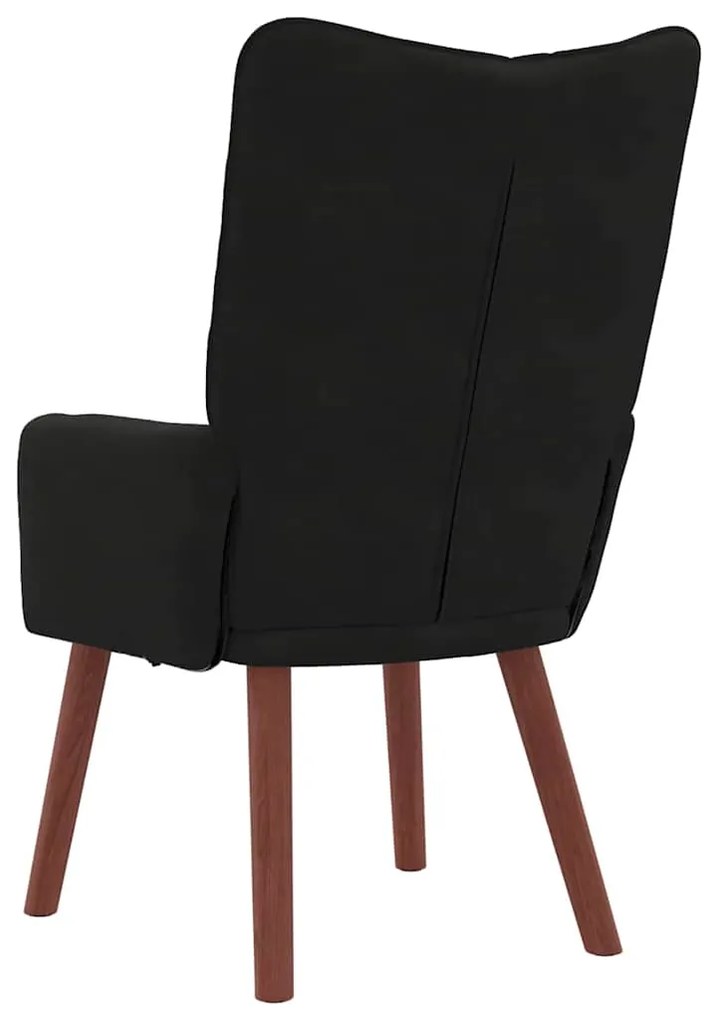 Poltrona Relaxante vidaXL Velo Preto