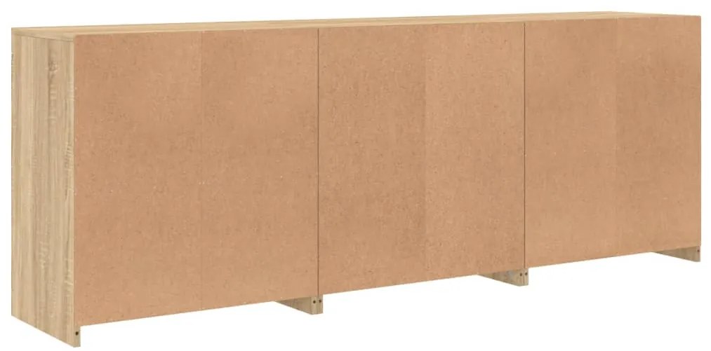 Aparador com luzes LED 181,5x37x67 cm carvalho sonoma