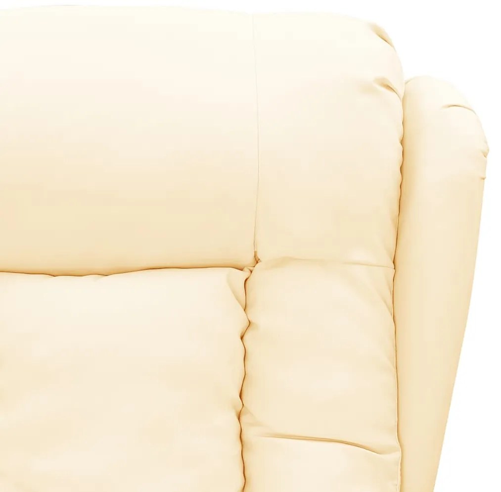 Cadeira de massagens couro artificial cor creme