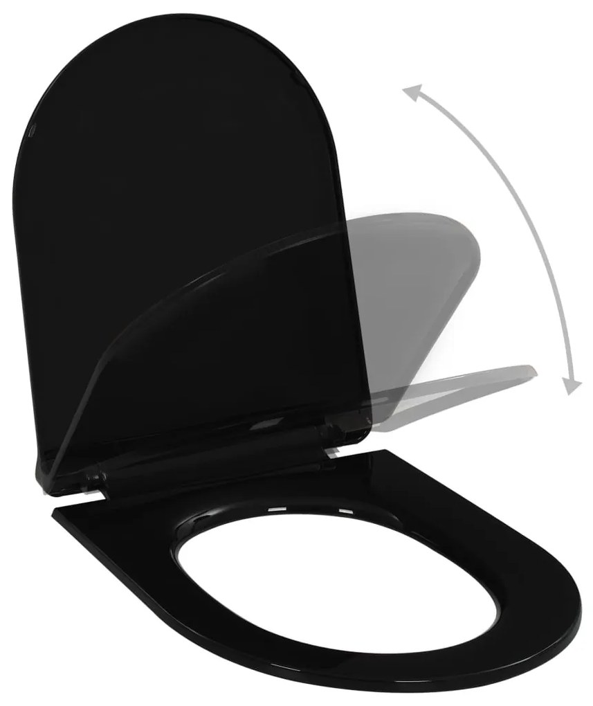 Tampo de sanita fecho suave com design remoção rápida preto