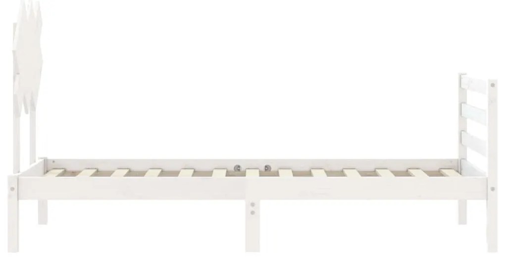 Estrutura de cama com cabeceira 90x200 cm madeira maciça