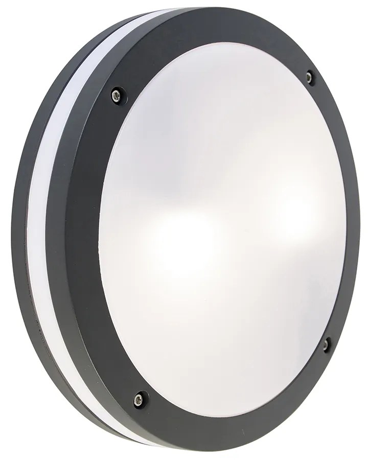 LED Candeeiro de Parede e Teto Inteligente Cinza Escuro com Wi-Fi A60 - Glow Moderno