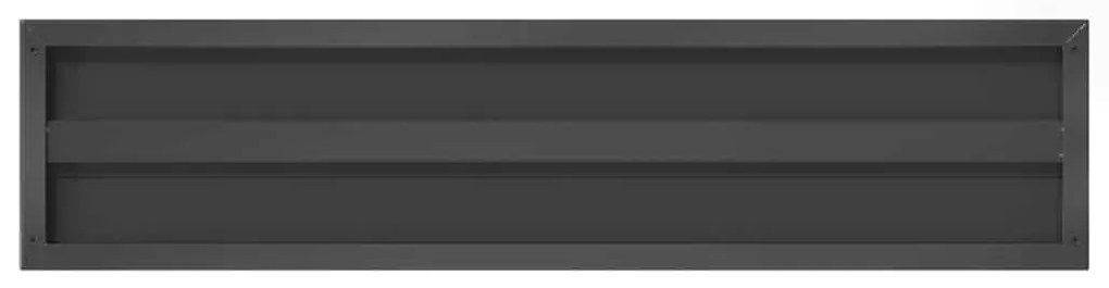Prateleiras de parede 2pcs 100x23,5x3cm aço inoxidável prateado