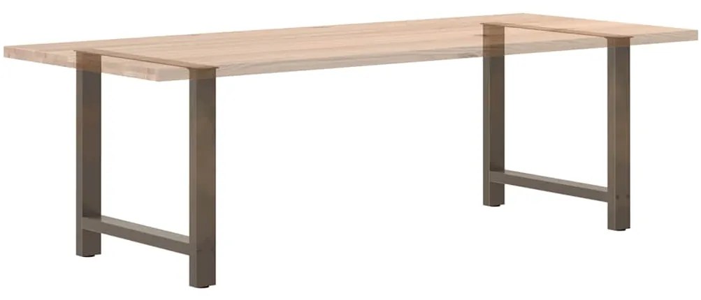 Pés para mesa de jantar em aço natural, 2 peças, 70x(72-73) cm, aço