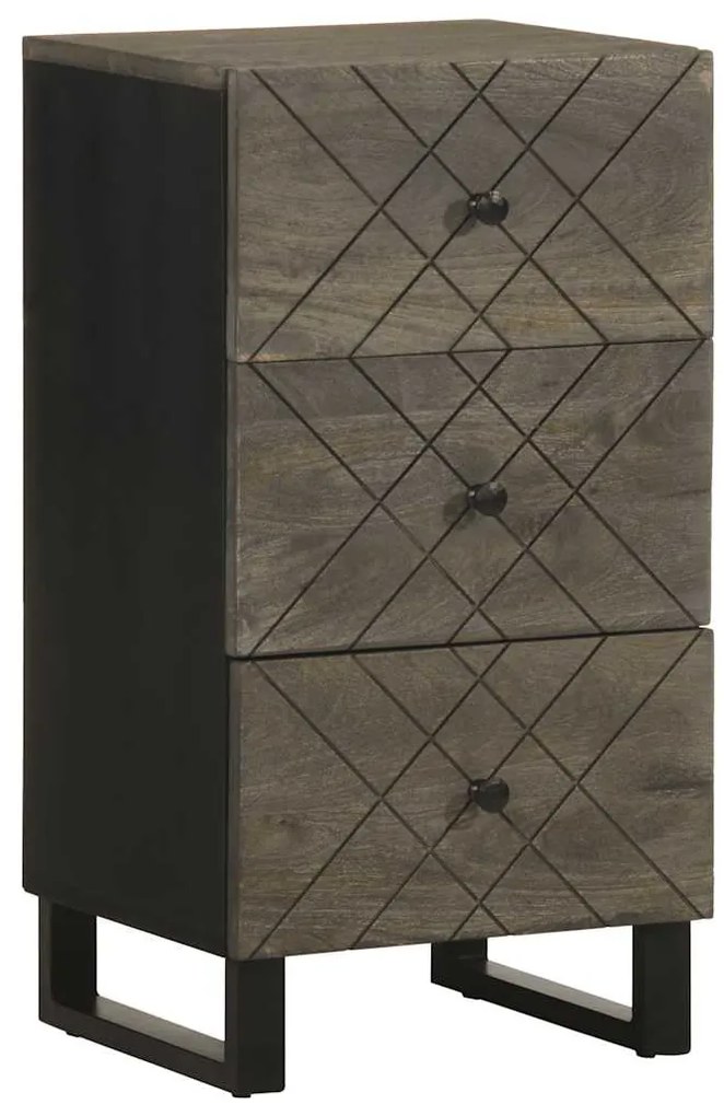 vidaXL Aparador 40x33x75 cm madeira maciça manga preto