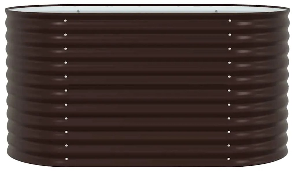 Cama Elevada para o Jardim vidaXL Castanho 160x80x81 cm Aço Galvanizad
