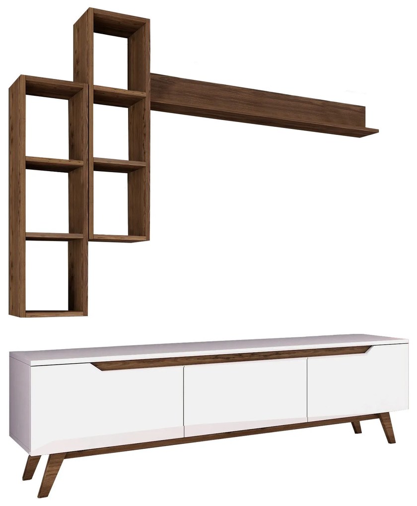 Unidade TV M16 – Branco Nogueira – 180x48,6x35 cm