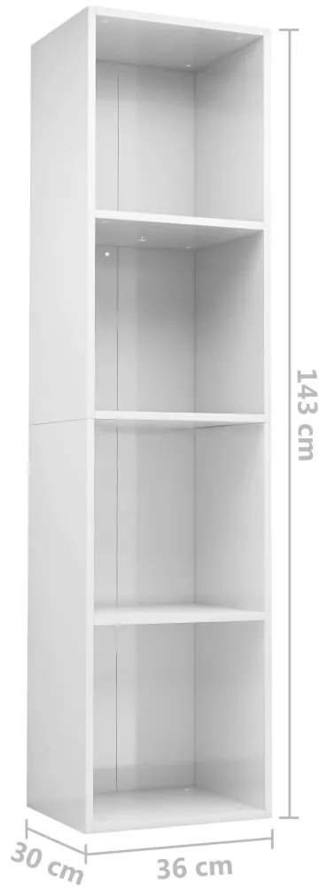 Estante/móvel de TV derivados de madeira branco brilhante