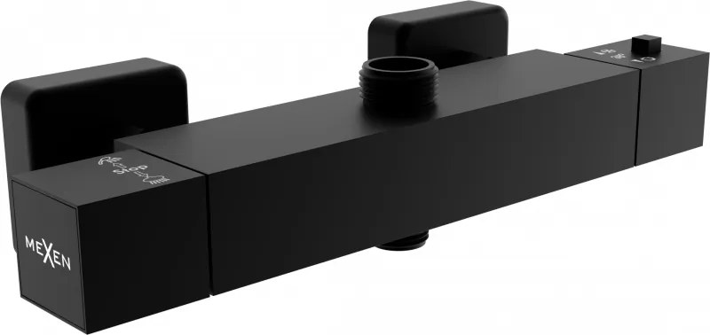 Mexen Cube torneira termostática para duche, preta - 77250-70