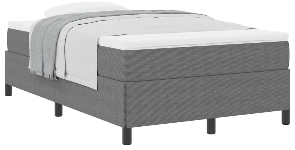 Estrutura de Cama vidaXL Cinza Claro 120x190 cm em Tecido Cotelê