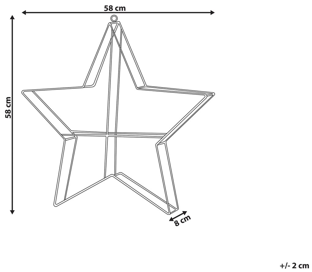 Decoração para exterior em forma de estrela LED 58 cm KURULA Beliani