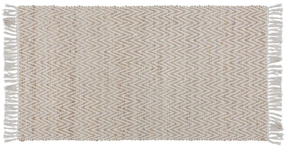 Tapete de juta creme 80 x 150 cm AFRIN Beliani