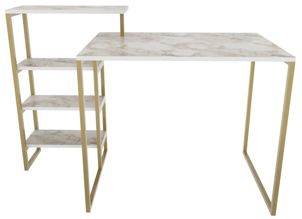Secretária Rino – Dourada – 133x60x76,8 cm