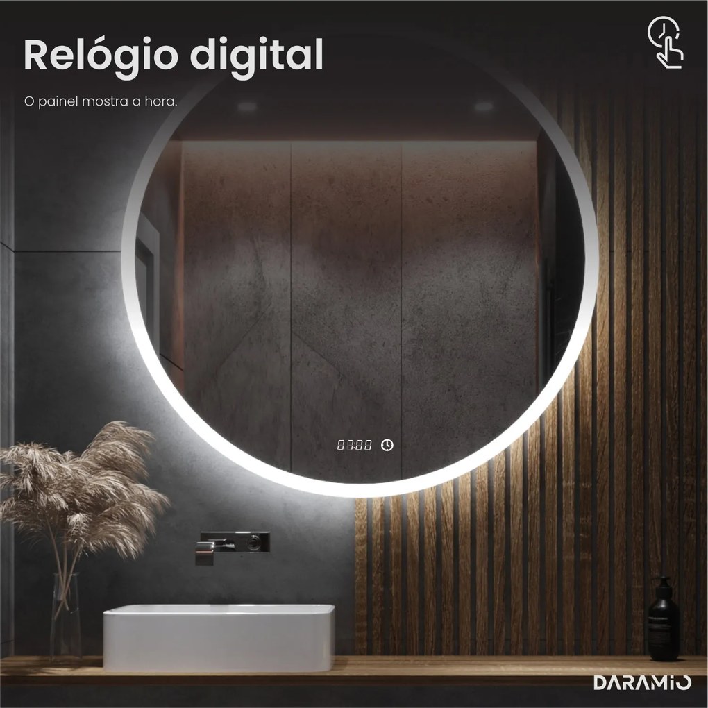 Espelho redondo com luz E1