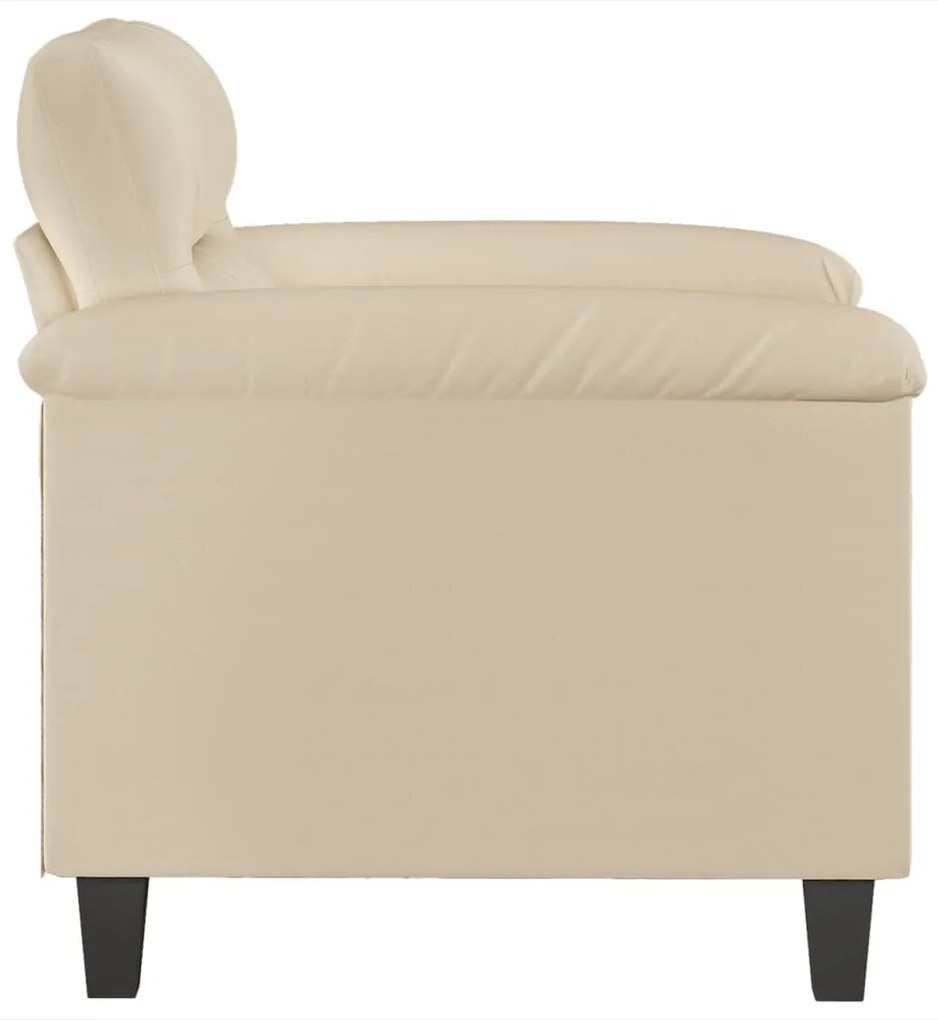Poltrona 60 cm tecido de microfibra cor creme