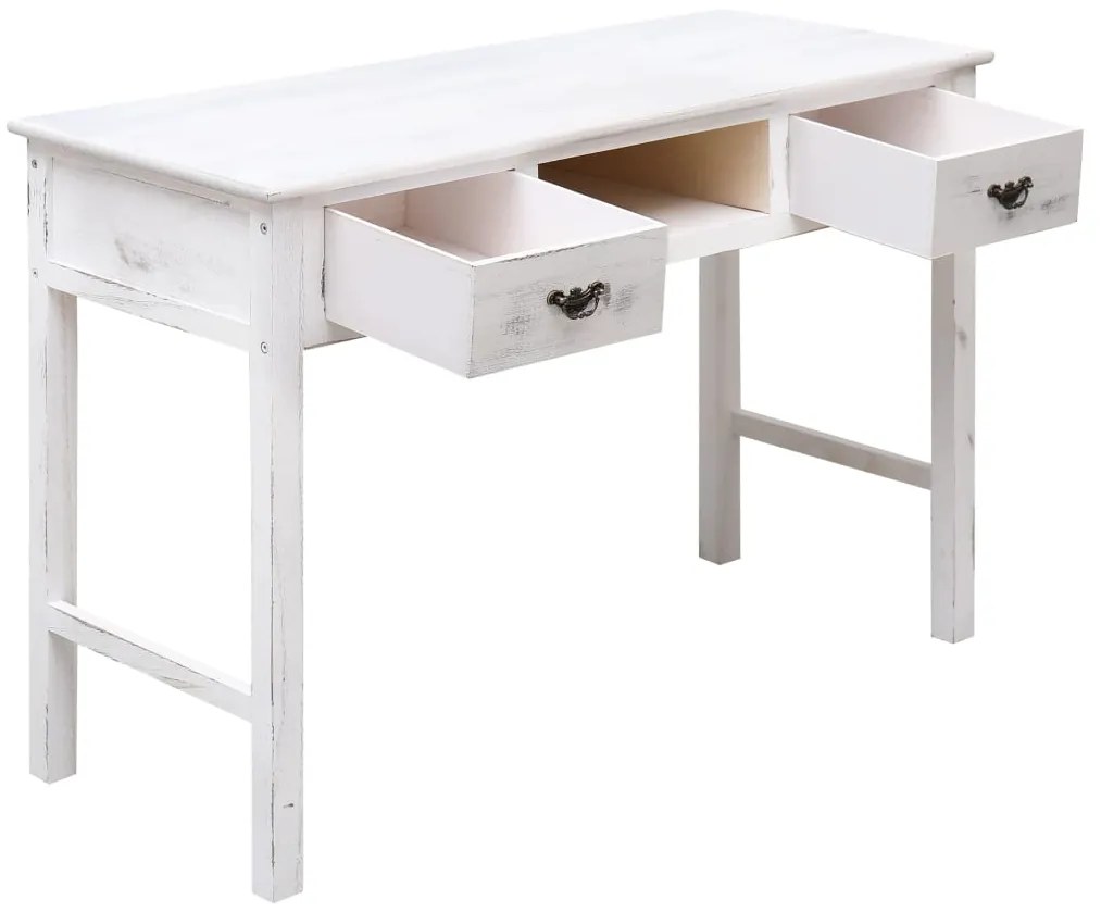 Mesa consola 110x45x76 cm madeira branco antigo