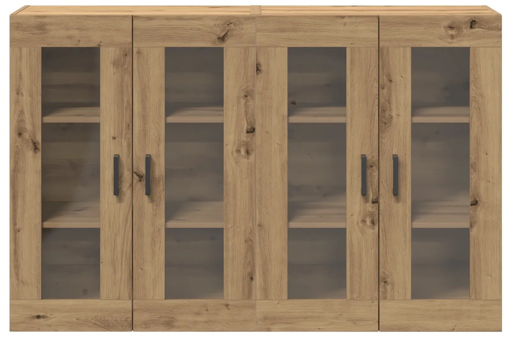 Armários de parede 2 pcs Carvalho Artisan 69,5x34x90 cm Madeira de eng
