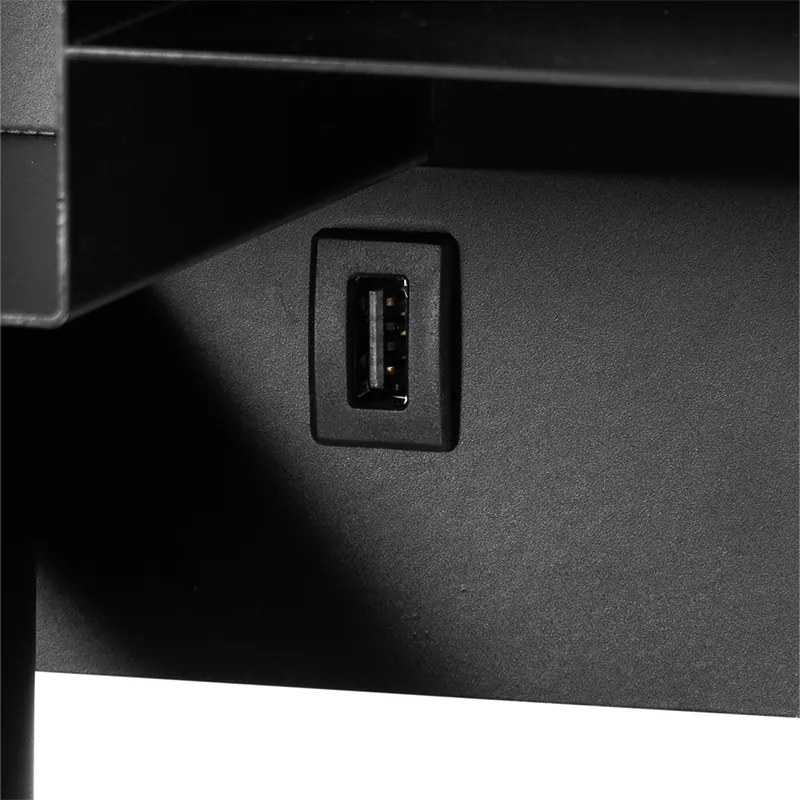 Candeeiro de parede moderno preto com LED e USB - Thijs Moderno