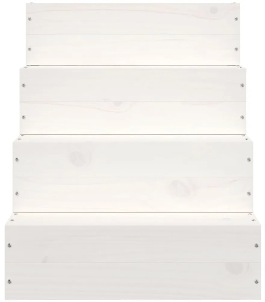 Escada p/ animais de estimação 40x49x47 cm pinho maciço branco