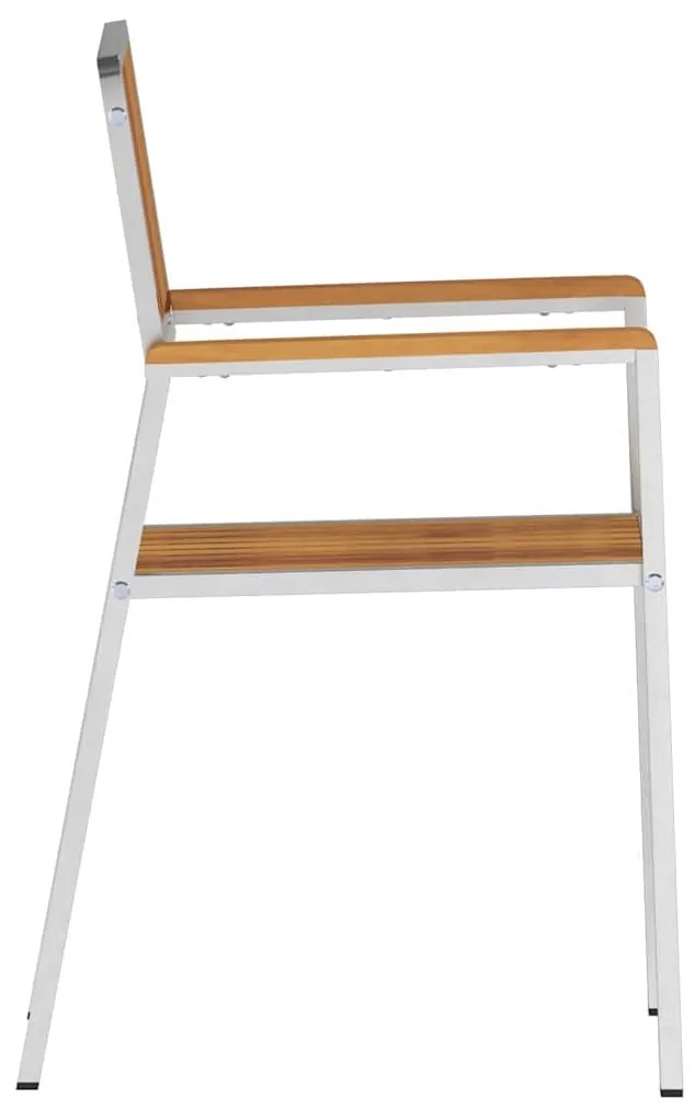 Cadeiras de Jardim Empilháveis vidaXL 8 pcs 54.5x56x87 cm Madeira de A