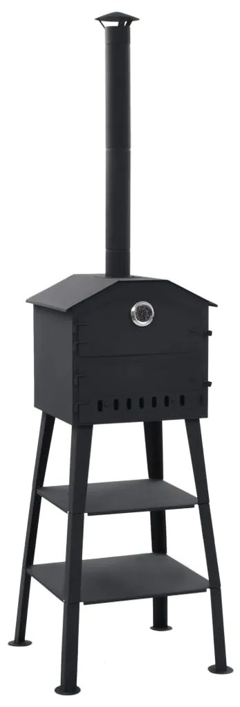 40362 vidaXL Forno para pizza a carvão p/ jardim, grés