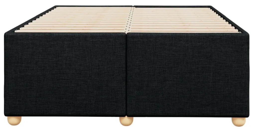 Estrutura de cama sem colchão 120x200 cm tecido preto