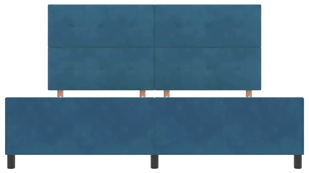 Cama vidaXL Azul Escuro 200x200 cm Veludo