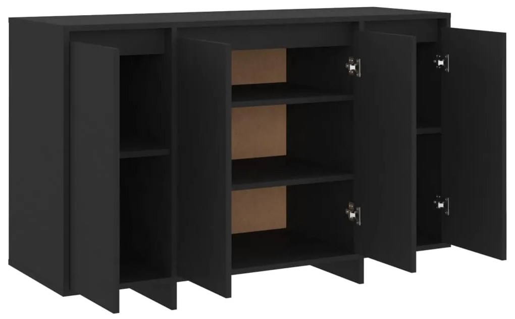 Aparador 120x41x75 cm aglomerado preto