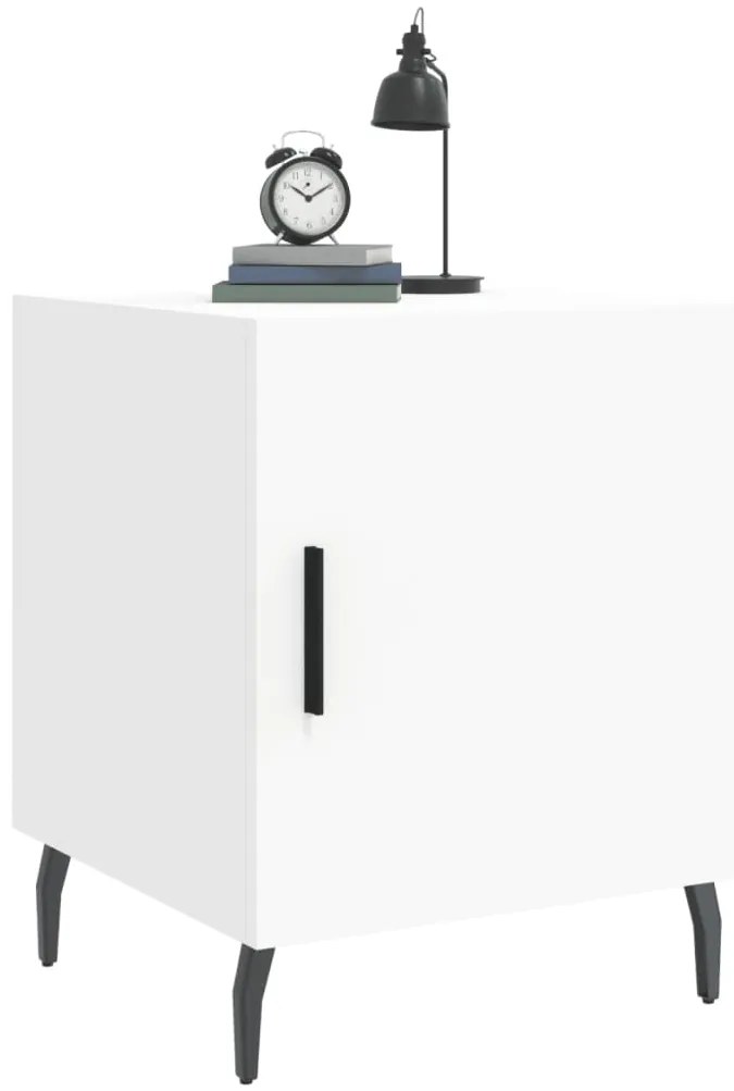 Mesa de cabeceira 2 pcs 40x40x50 cm derivados de madeira branco