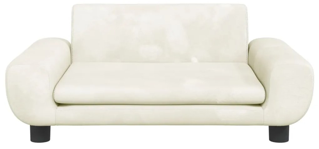 Cama para cães 70x45x33 cm veludo cor creme