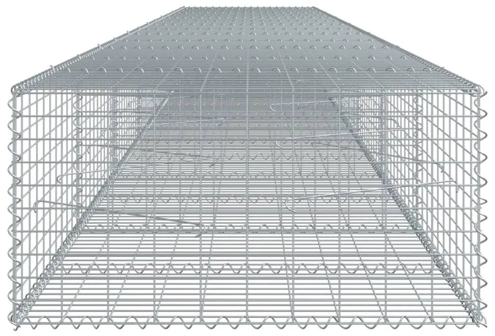 Cesto gabião com cobertura 700x100x50 cm ferro galvanizado