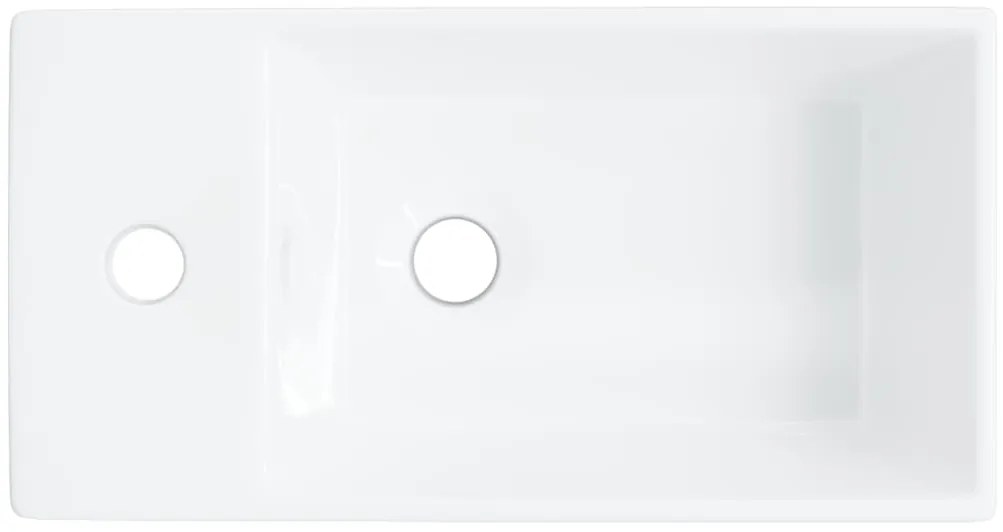 Lavatório 48x25x15 cm cerâmica branco
