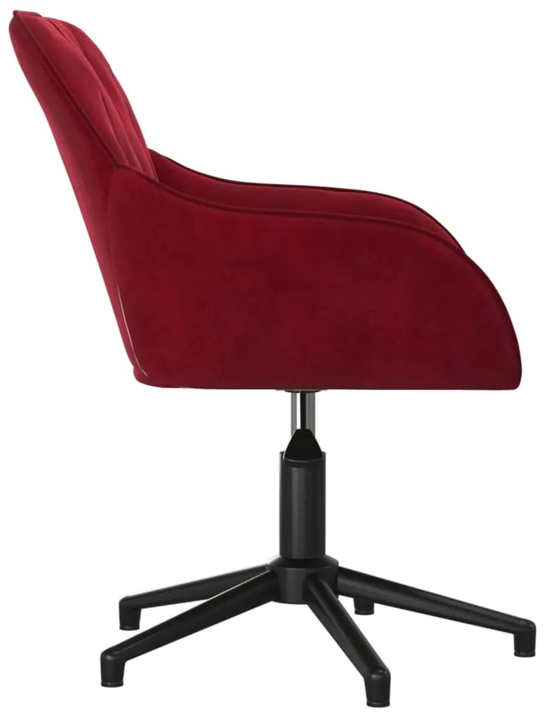 Cadeiras de jantar giratórias 2 pcs veludo vermelho tinto