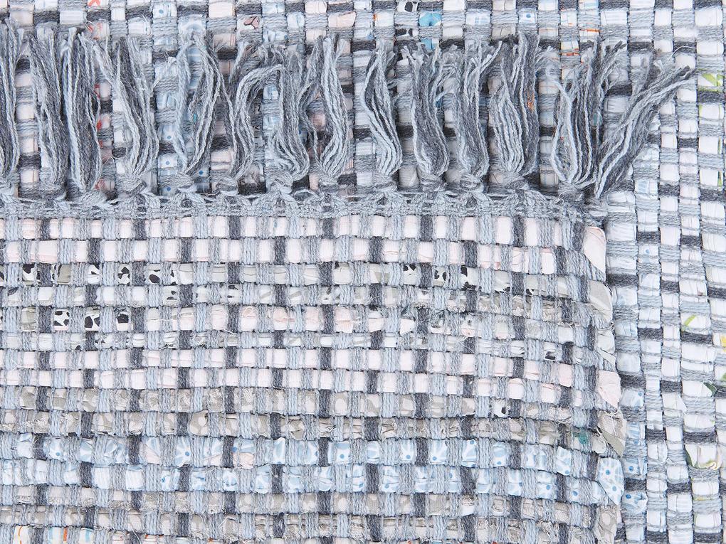 Tapete em algodão cinzento 160 x 230 cm BESNI Beliani