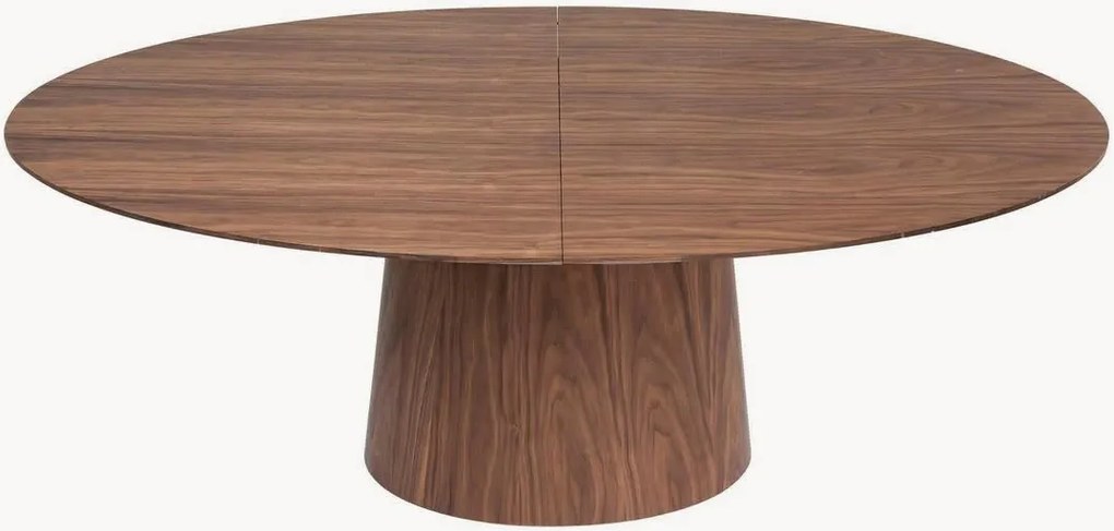 Mesa de jantar oval extensível em madeira Benvenuto, 200-250 x 100 cm