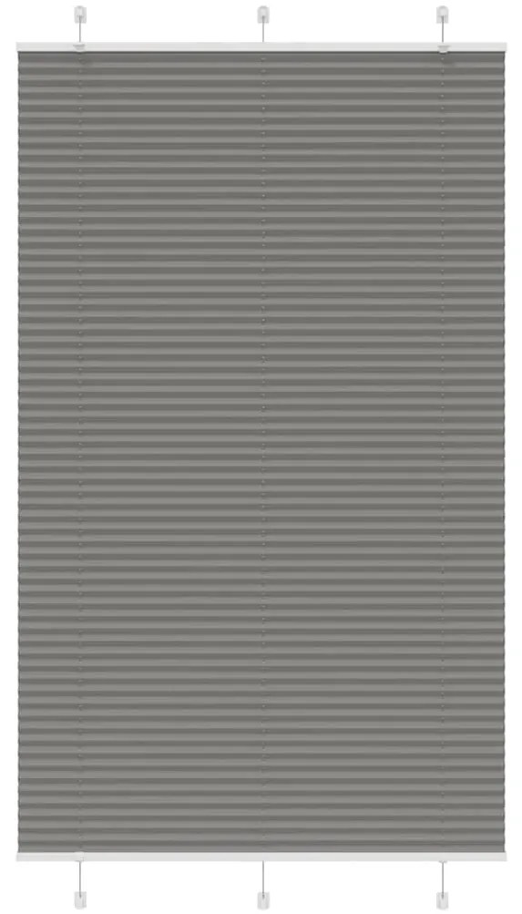 Antracite Plissada Cega 115x200 cm Largura Tecido 114,4 cm