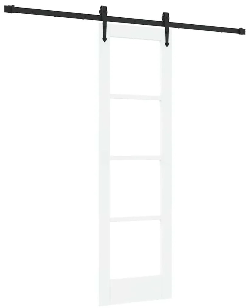 Porta Deslizante vidaXL com Conjunto de Hardware Branca 61x198,5 cm Ma