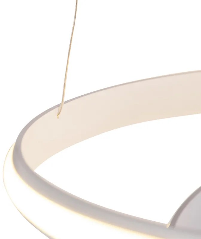 Candeeiro de suspensão moderno branco 55 cm incl. LED - Rowan Moderno