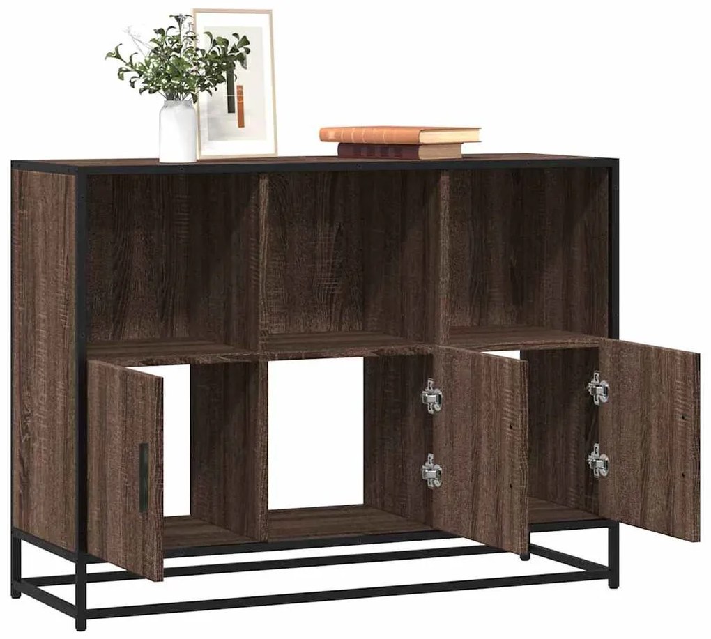 vidaXL Aparador 100x35x76 cm derivados de madeira carvalho castanho